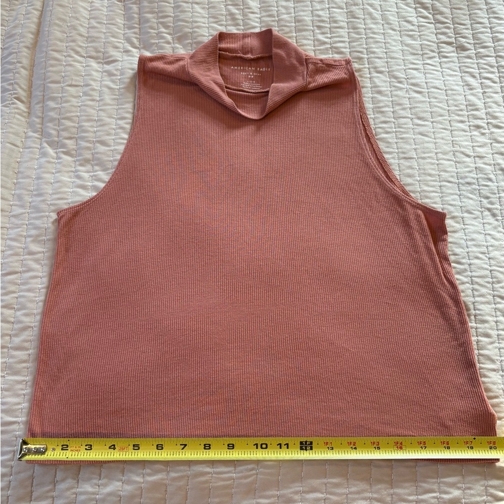 American Eagle Outfitters Mock Neck Tank Top - Coral - Picture 3 of 5
